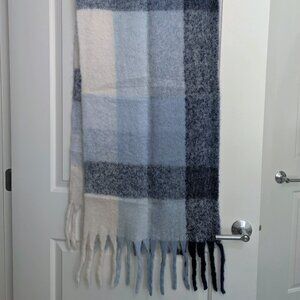 Mango Chunky Wool-Blend Check Scarf